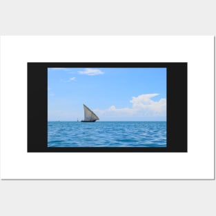 African Boat in Indian Ocean Zanzibar Tanzania Posters and Art